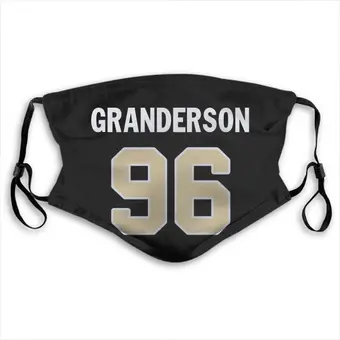 Carl Granderson Name & Number Black Face Mask