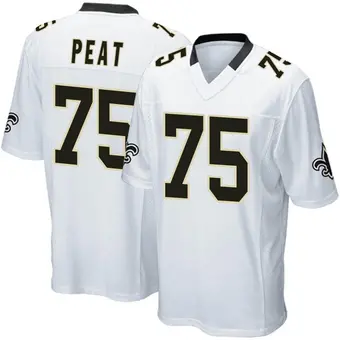 Men's Andrus Peat White Game Football Jersey