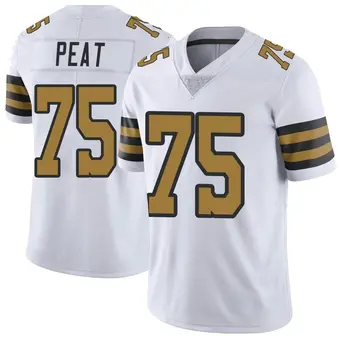 Men's Andrus Peat White Limited Color Rush Football Jersey