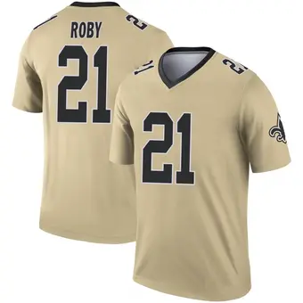 Men's Bradley Roby Gold Legend Inverted Football Jersey