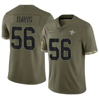 Men's Demario Davis Olive Limited 2022 Salute To Service Football Jersey