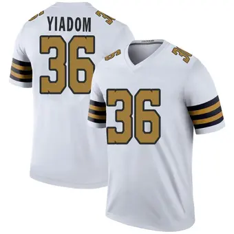 Men's Isaac Yiadom White Legend Color Rush Football Jersey