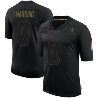 Men's Kahale Warring Black Limited 2020 Salute To Service Football Jersey