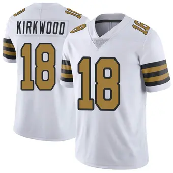 Men's Keith Kirkwood White Limited Color Rush Football Jersey