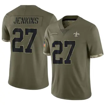 Men's Malcolm Jenkins Olive Limited 2022 Salute To Service Football Jersey