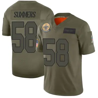 Men's Ty Summers Camo Limited 2019 Salute to Service Football Jersey