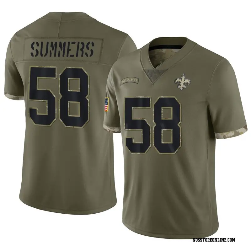 Men's Ty Summers Olive Limited 2022 Salute To Service Football Jersey