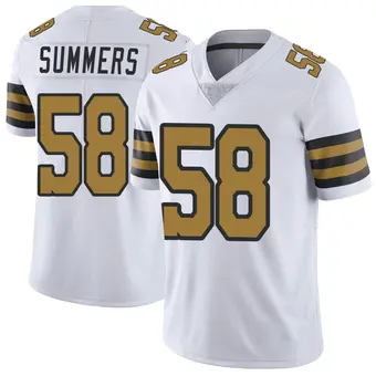 Men's Ty Summers White Limited Color Rush Football Jersey