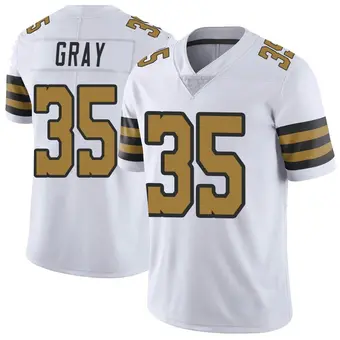 Men's Vincent Gray White Limited Color Rush Football Jersey