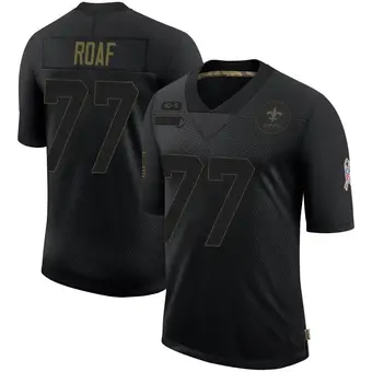 Men's Willie Roaf Black Limited 2020 Salute To Service Football Jersey