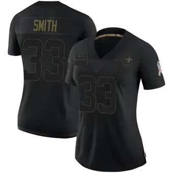 Women's Abram Smith Black Limited 2020 Salute To Service Football Jersey