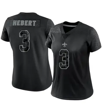 Women's Bobby Hebert Black Limited Reflective Football Jersey