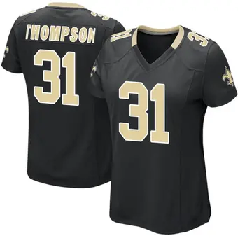 Women's Bryce Thompson Black Game Team Color Football Jersey