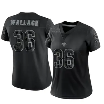Women's Deuce Wallace Black Limited Reflective Football Jersey