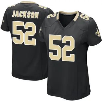 Women's D'Marco Jackson Black Game Team Color Football Jersey
