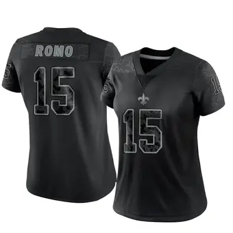 Women's John Parker Romo Black Limited Reflective Football Jersey