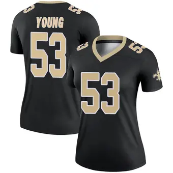 Women's Kenny Young Black Legend Football Jersey