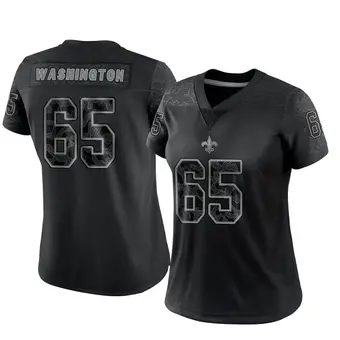 Women's Khalique Washington Black Limited Reflective Football Jersey
