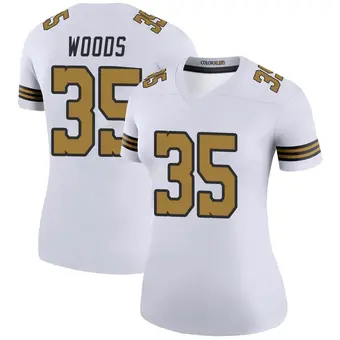 Women's Lawrence Woods White Legend Color Rush Football Jersey