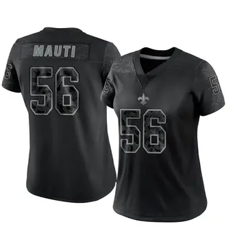 Women's Michael Mauti Black Limited Reflective Football Jersey