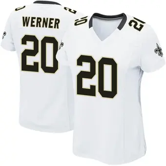 Women's Pete Werner White Game Football Jersey