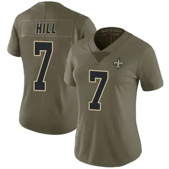 Women's Taysom Hill Green Limited 2017 Salute to Service Football Jersey