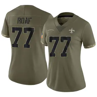 Women's Willie Roaf Olive Limited 2022 Salute To Service Football Jersey