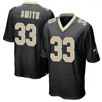 Youth Abram Smith Black Game Team Color Football Jersey
