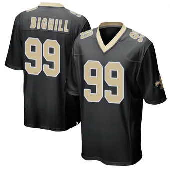 Youth Adam Bighill Black Game Team Color Football Jersey