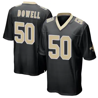 Youth Andrew Dowell Black Game Team Color Football Jersey