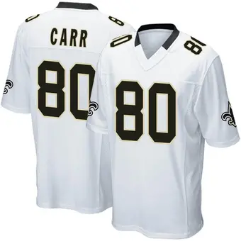 Youth Austin Carr White Game Football Jersey