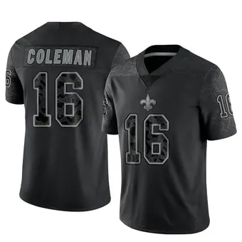Youth Brandon Coleman Black Limited Reflective Football Jersey