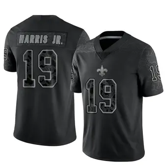 Youth Chris Harris Jr. Black Limited Reflective Football Jersey