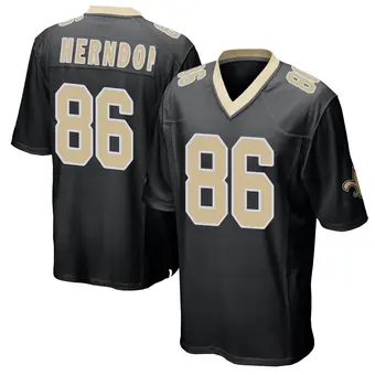 Youth Chris Herndon Black Game Team Color Football Jersey