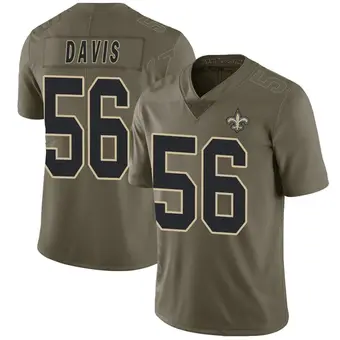 Youth Demario Davis Green Limited 2017 Salute to Service Football Jersey