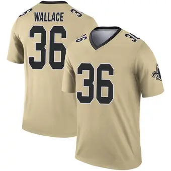 Youth Deuce Wallace Gold Legend Inverted Football Jersey