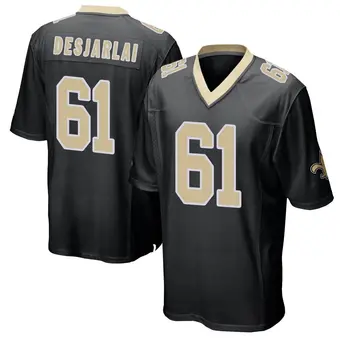 Youth Drew Desjarlais Black Game Team Color Football Jersey
