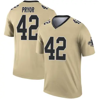 Youth Isaiah Pryor Gold Legend Inverted Football Jersey