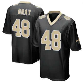 Youth J.T. Gray Black Game Team Color Football Jersey