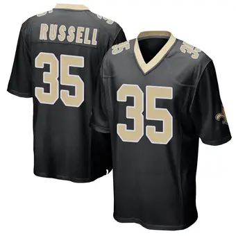 Youth KeiVarae Russell Black Game Team Color Football Jersey