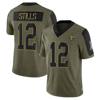 Youth Kenny Stills Olive Limited 2021 Salute To Service Football Jersey
