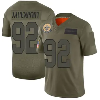 Youth Marcus Davenport Camo Limited 2019 Salute to Service Football Jersey