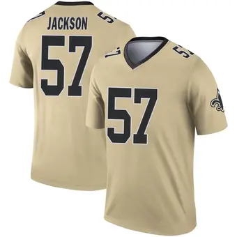Youth Rickey Jackson Gold Legend Inverted Football Jersey