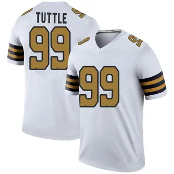 Youth Shy Tuttle White Legend Color Rush Football Jersey