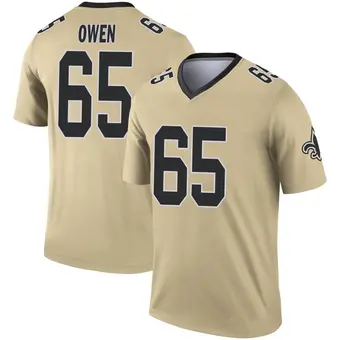 Youth Tanner Owen Gold Legend Inverted Football Jersey