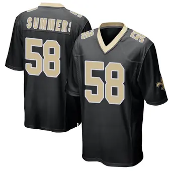 Youth Ty Summers Black Game Team Color Football Jersey