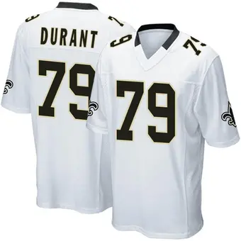 Youth Yasir Durant White Game Football Jersey